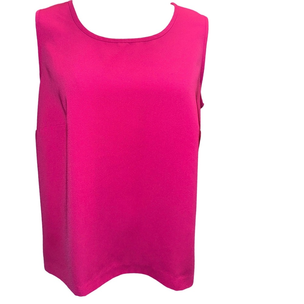 Draper's & Damon's Womens Fuchsia Pink Sleeveless Scoop‎ Neck Shell Top Size M